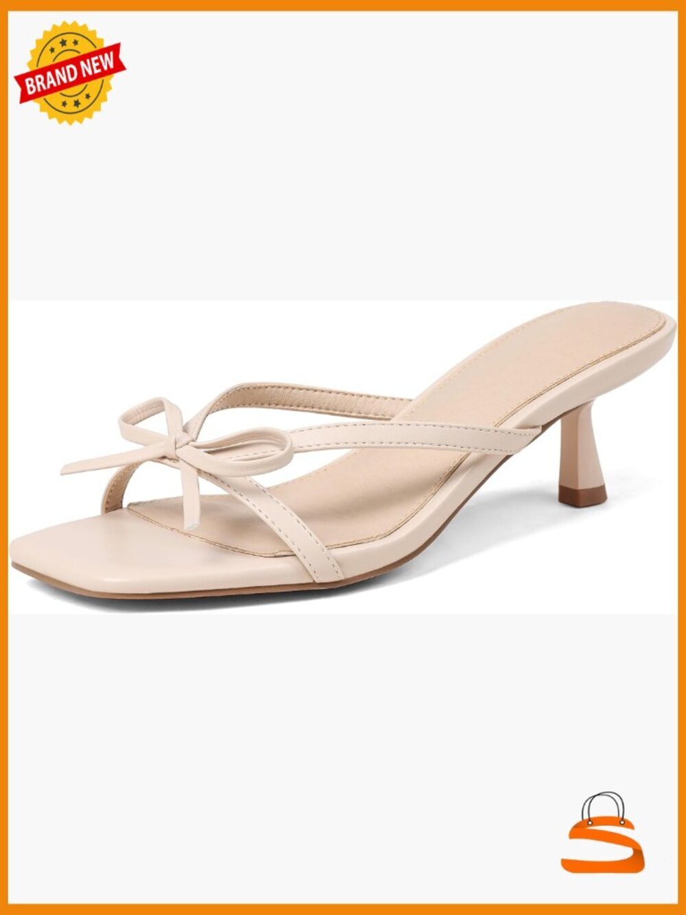 Bow Kitten Heels Square Open Toe Slip On Mule Sandals Dress Wedding Shoes